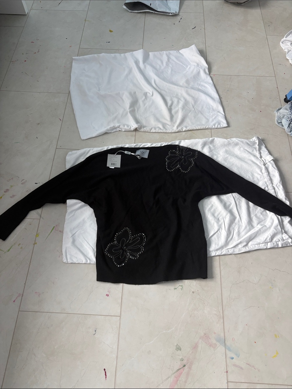 Milano LIV Black Top with Branded Tag